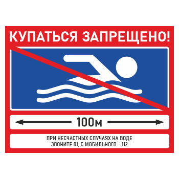 Знак «Купаться запрещено!», БВ-02